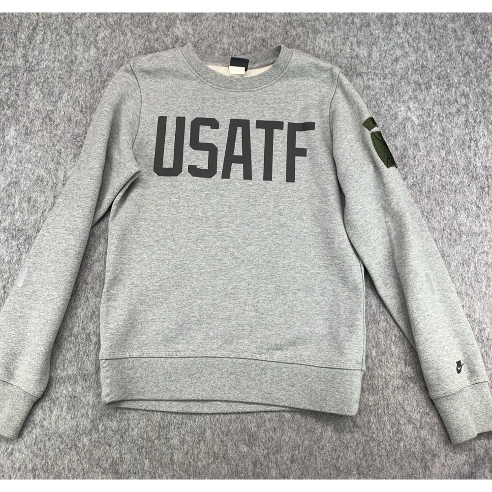 VTG Grey Nike USATF Sweatshirt Men's USA Track And Field Olympics Size S